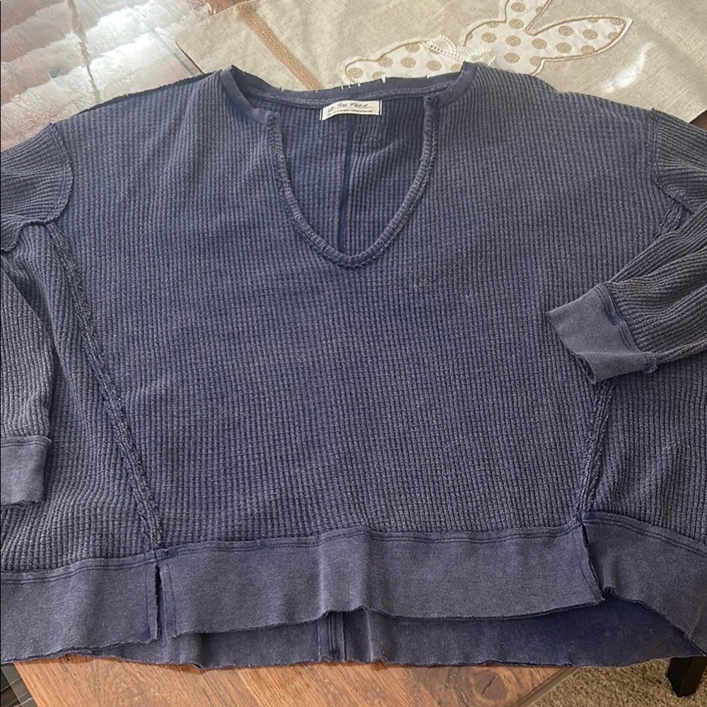 Women's  We The Free Navy Sweatshirt